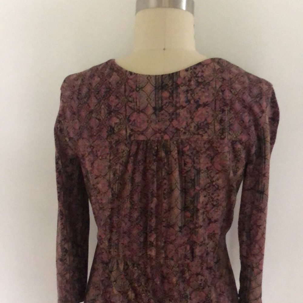 Peruvian Connection Wrap Style Printed Dress - image 7